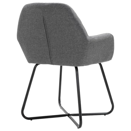vidaXL Dining Chairs 4 pcs Dark Gray Fabric