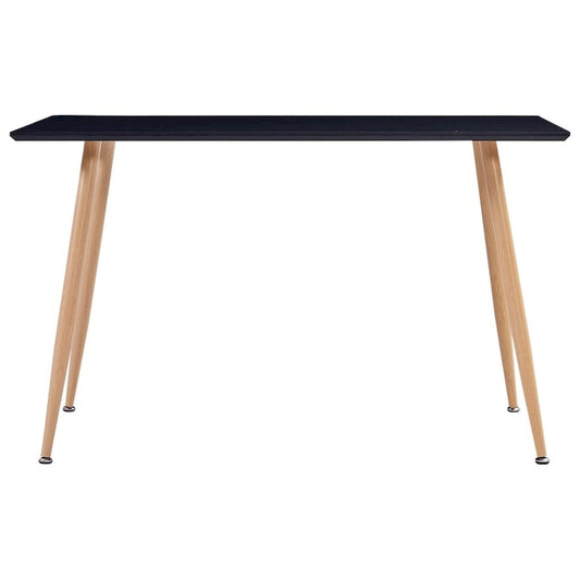vidaXL Dining Table Black and Oak 47.2x23.6x29.1 MDF