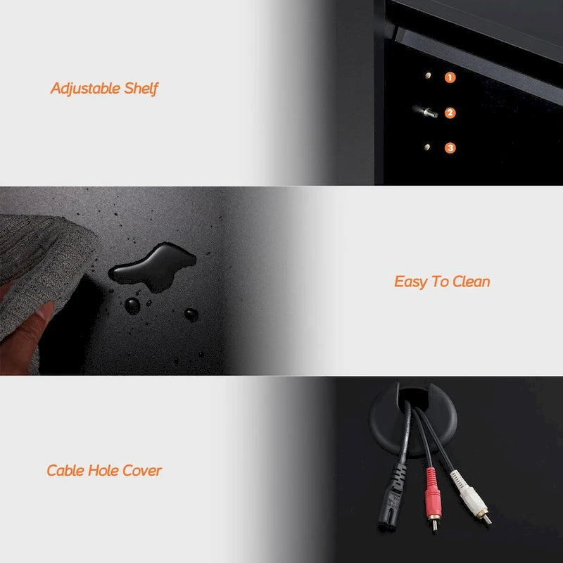 WAMPAT Floating TV Stand Shelf Wall Mounted Entertainment Center Floating Cabinet Media Hutch Under TV, 39 Inch