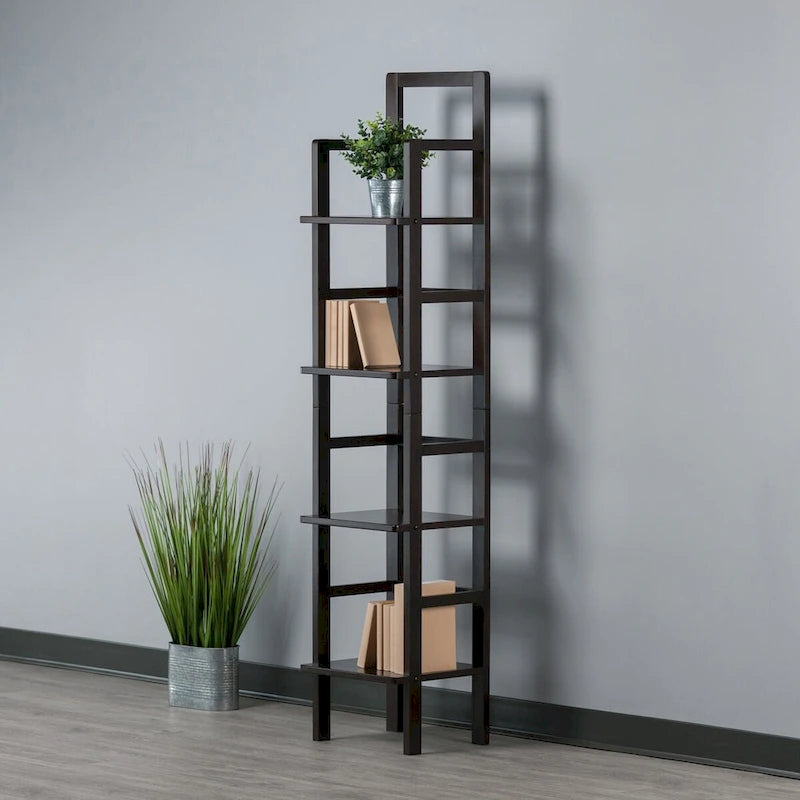Aiden Baker's Rack, Narrow, Coffee - 14.72 x 13.86 x 70.71 inches