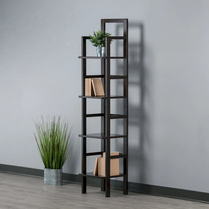 Aiden Baker's Rack, Narrow, Coffee - 14.72 x 13.86 x 70.71 inches