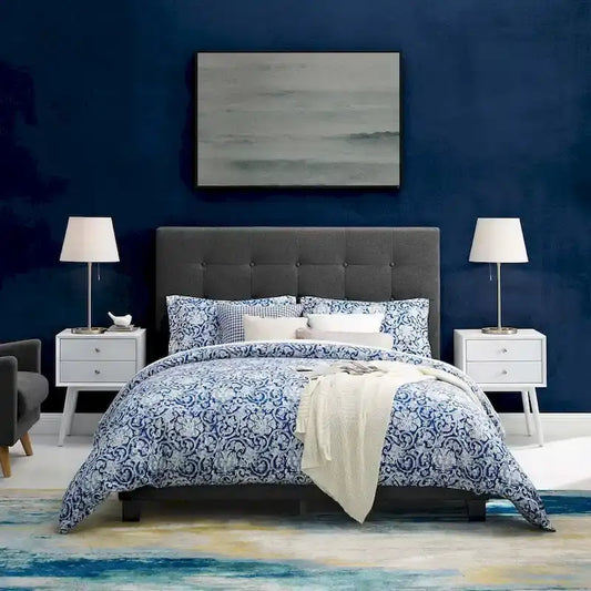 Copper Grove Bienhoa Queen Button-tufted Upholstered Platform Bed