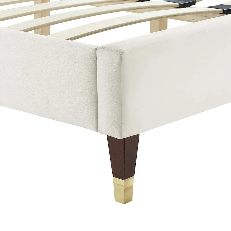 Yasmine Channel Tufted Performance Velvet King Platform Bed