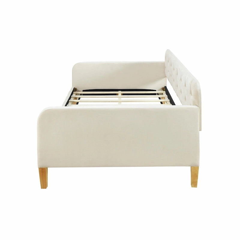 Upholstered Daybed with 4 Support Legs