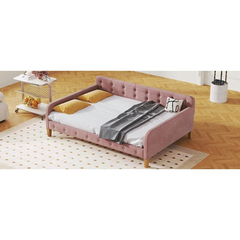 Upholstered Daybed with 4 Support Legs