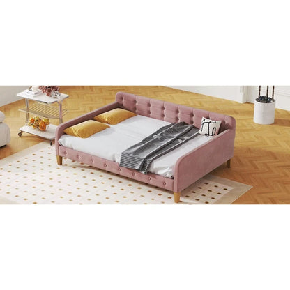 Upholstered Daybed with 4 Support Legs