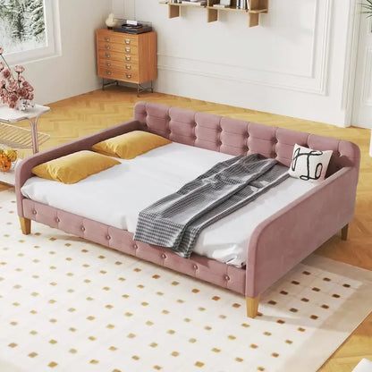 Upholstered Daybed with 4 Support Legs