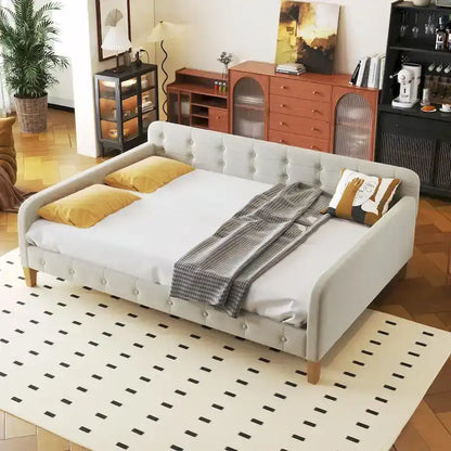 Upholstered Daybed with 4 Support Legs