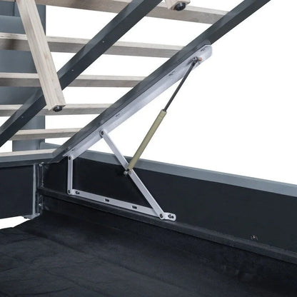 Queen Size & Twin XL Size Upholstered Platform Bed Mother & Child Bed Frame with Hydraulic Storage System