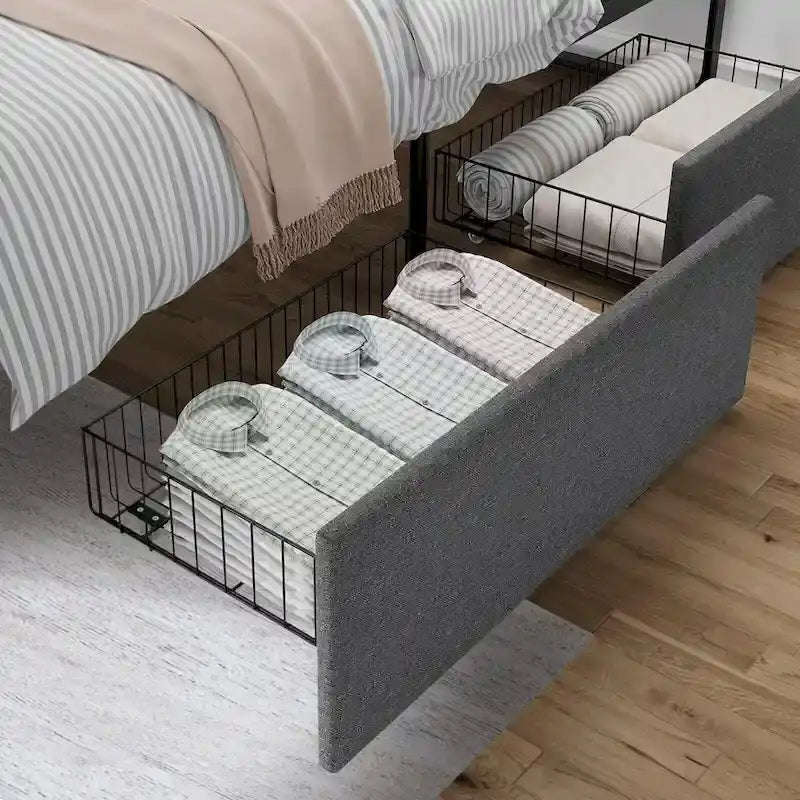 Bed Frame with 2 Storage Drawers