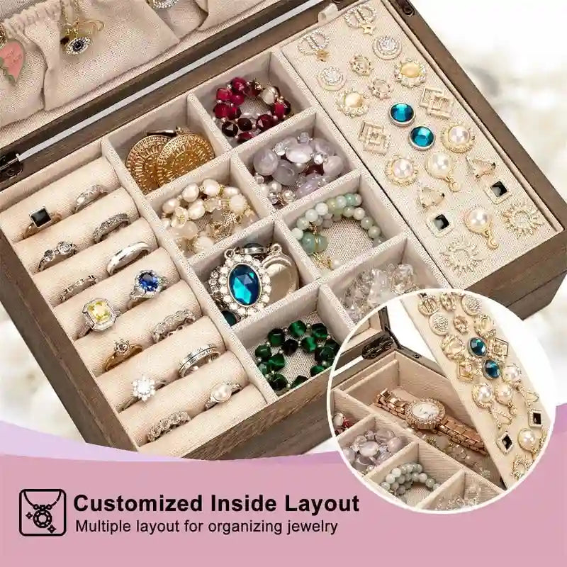 Jewelry Box for Women - 7D x 10W x 4.8H