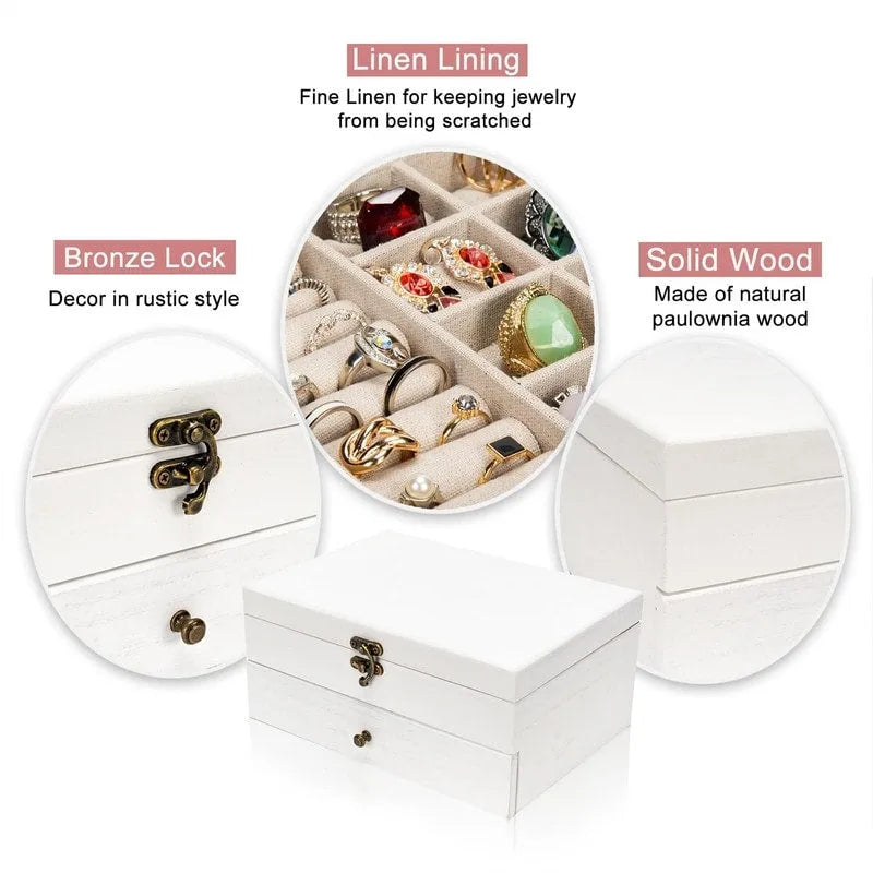 Jewelry Box for Women - 7D x 10W x 4.8H