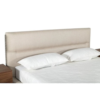 Modrest Bergeron Contemporary Cream Woven Fabric Bed