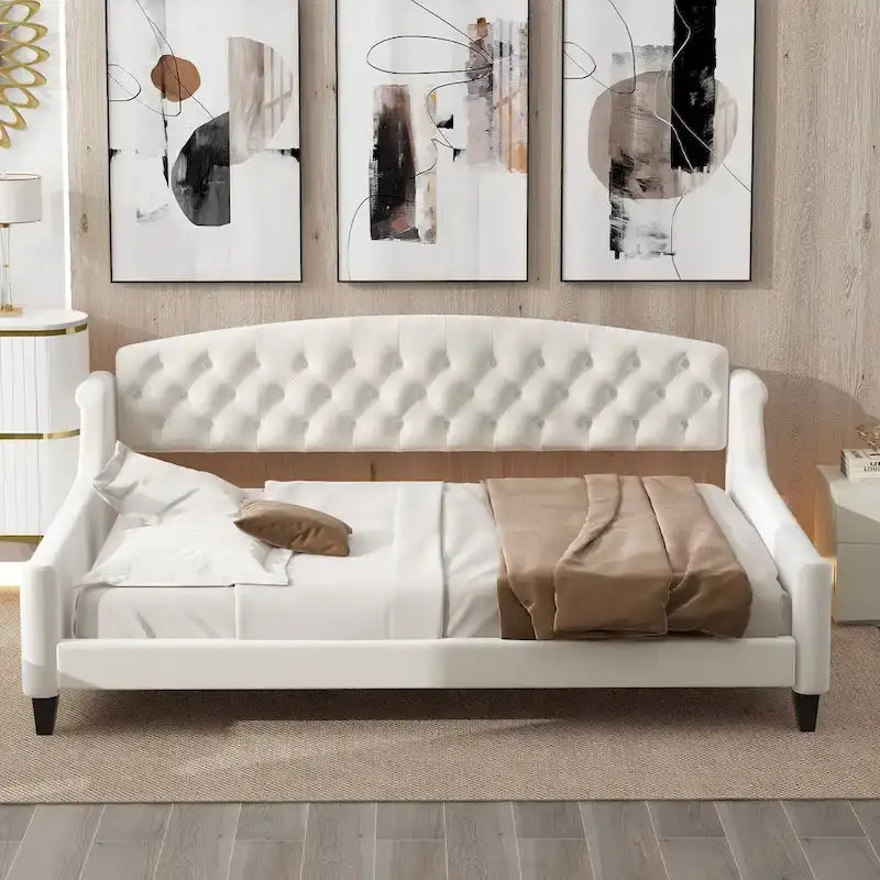 Modern Luxury Tufted Button Daybed, Full