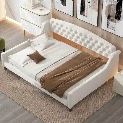 Modern Luxury Tufted Button Daybed, Full
