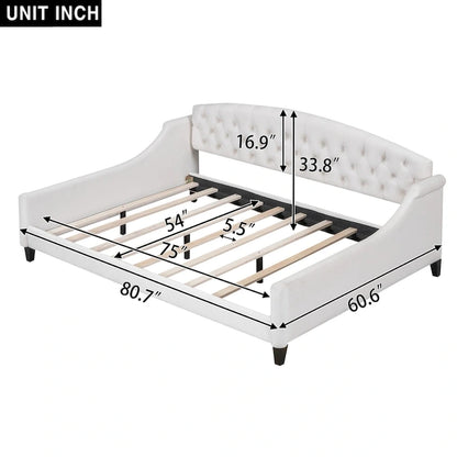 Modern Luxury Tufted Button Daybed, Full