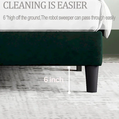 King Bed Frame with Headboard,Sturdy Platform Bed with Wooden Slats Support,No Box Spring,Mattress Foundation,Easy Assembly