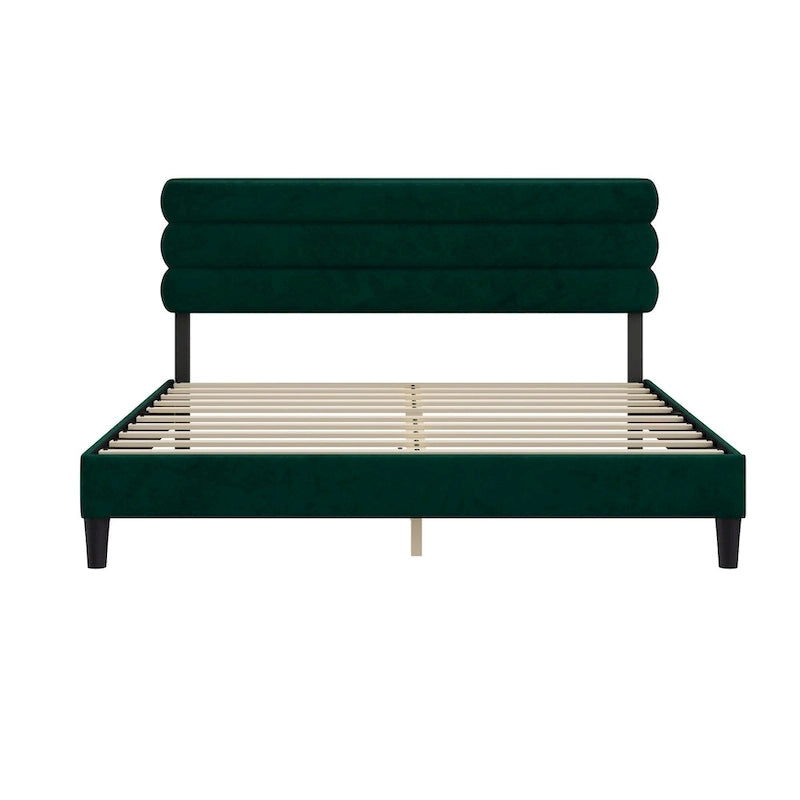 King Bed Frame with Headboard,Sturdy Platform Bed with Wooden Slats Support,No Box Spring,Mattress Foundation,Easy Assembly