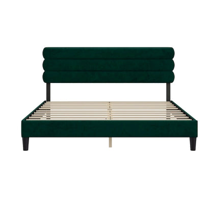 King Bed Frame with Headboard,Sturdy Platform Bed with Wooden Slats Support,No Box Spring,Mattress Foundation,Easy Assembly