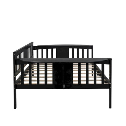 Full Wood Daybed with Small Table & Wood Slat Support, No Box Spring Needed