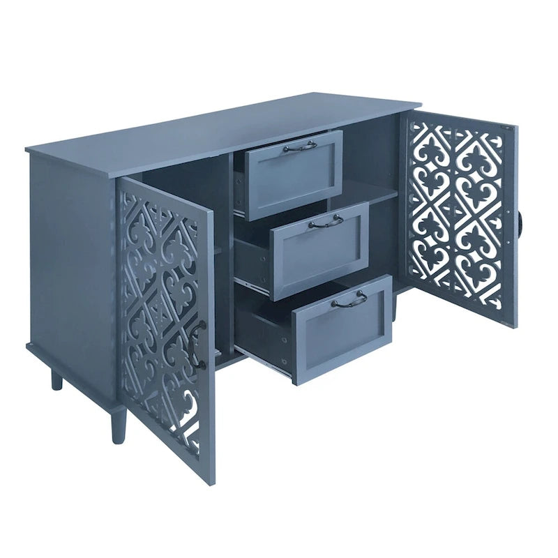 2 Door 3 Drawer Cabinet American Furniture Suitable for Bedroom - N/A