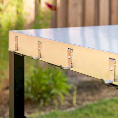 Nexgrill Outdoor Stainless Steel BBQ Preparation Cart w/ Double Shelf