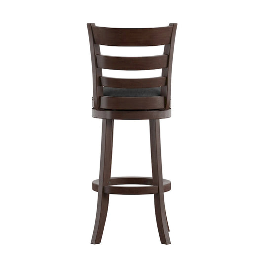Verona Linen Ladder Back Swivel Bar Stool by iNSPIRE Q Classic