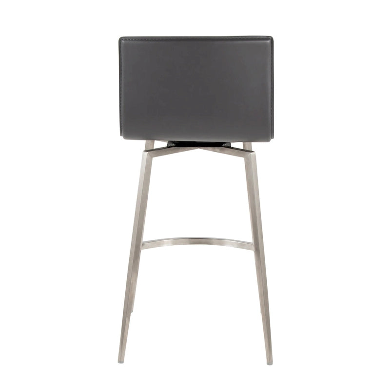 Porch & Den Mara Upholstered 26 Fixed-Height Counter Stool with Swivel (Set of 2)