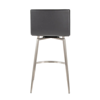 Porch & Den Mara Upholstered 26 Fixed-Height Counter Stool with Swivel (Set of 2)