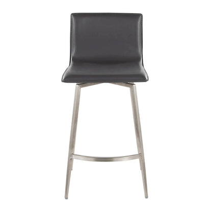 Porch & Den Mara Upholstered 26 Fixed-Height Counter Stool with Swivel (Set of 2)