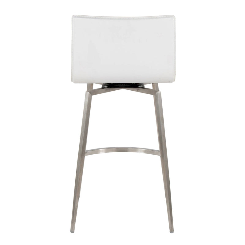 Porch & Den Mara Upholstered 26 Fixed-Height Counter Stool with Swivel (Set of 2)