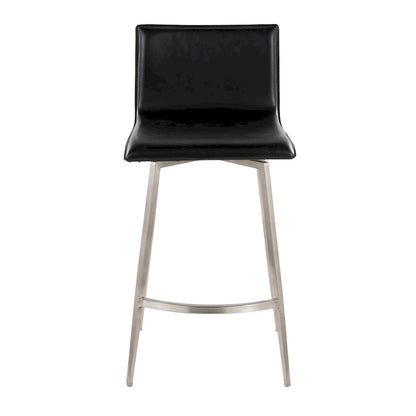 Porch & Den Mara Upholstered 26 Fixed-Height Counter Stool with Swivel (Set of 2)