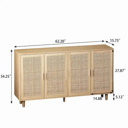 62.20 Modern Sideboard Storage Cabinet with Door - N/A