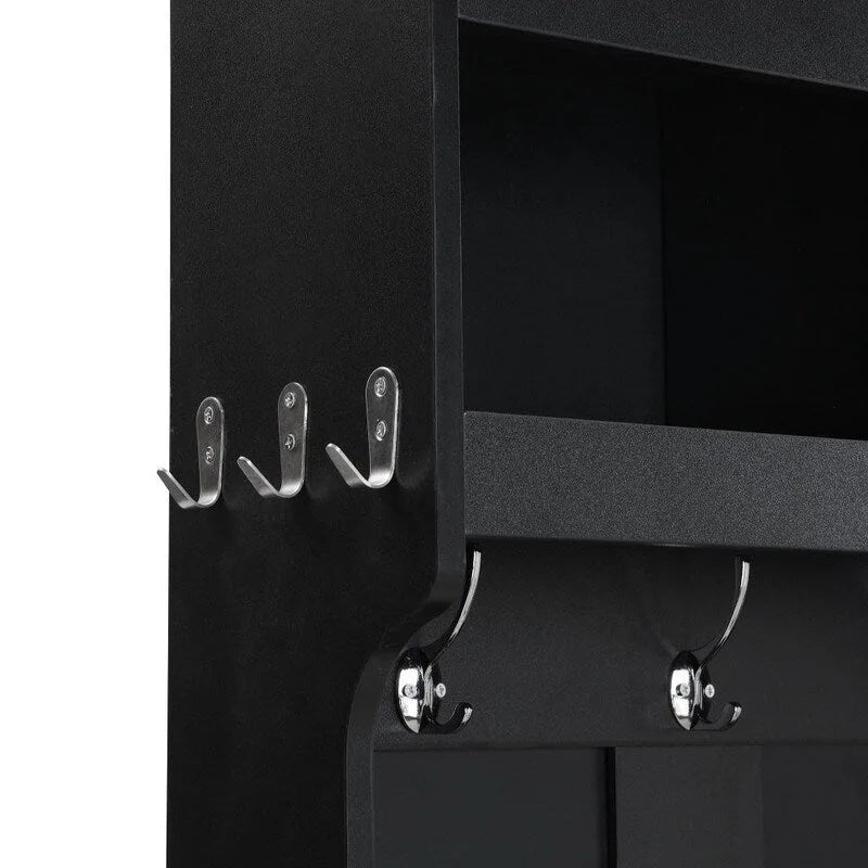 4-IN-1 Multi-functional Hall Tree Entryway Bench with Coat Rack and Shoe Cubbies