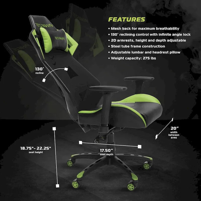 Racing Style Gaming Chair adjustable, Leather RSP