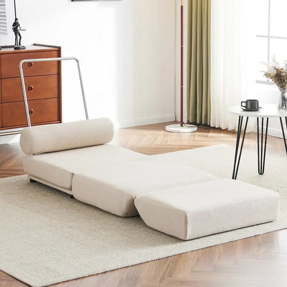 Single Sofa Chair Foldable Bed with Pillow,Portable Sofa Bed,Sofa Chair,Made of Breathable and Wearable Linen