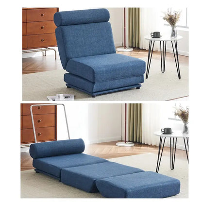 Single Sofa Chair Foldable Bed with Pillow,Portable Sofa Bed,Sofa Chair,Made of Breathable and Wearable Linen