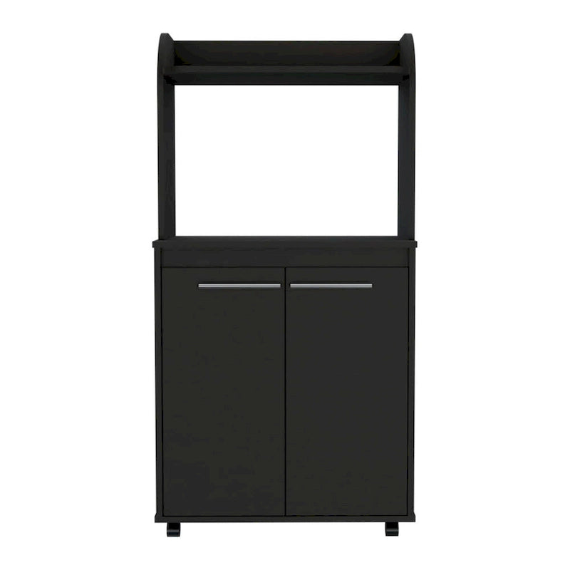 Modern Kitchen Cabinet Microwave Cart with 1 Shelf and 2 Doors