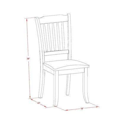 East West Furniture Dining Set Includes a Dining Room Table and Linen Fabric Kitchen Chairs,(Finish & Pieces Options)