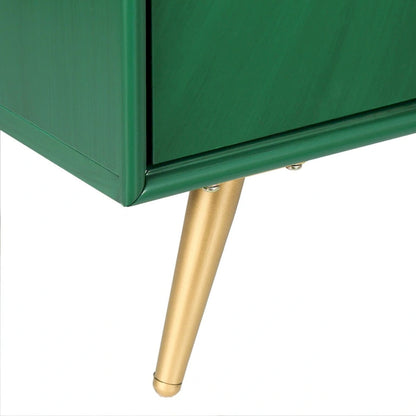 Mid-Century Modern Glam Solid Wood Cabinet 2-Door Sunburst Accent Storage Sideboard Cupboard Dining Room Buffet