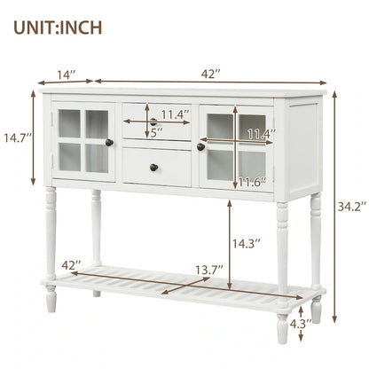 Buffet Storage Cabinet with Bottom Shelf