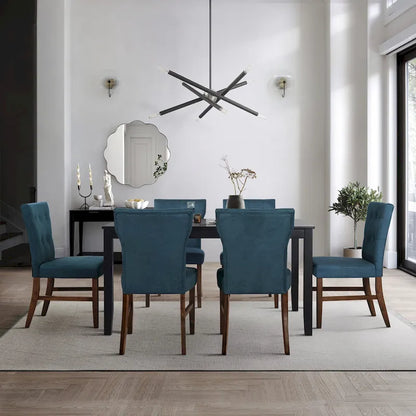 CraftPorch Mid-Century Modern 7-Piece Wooden Dining Chair