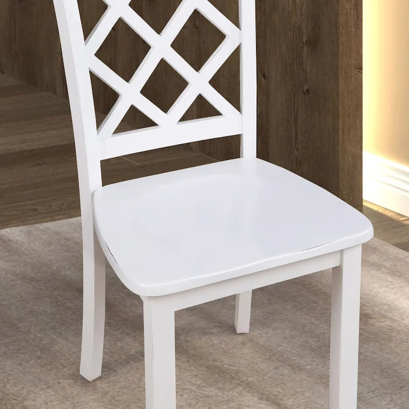 Furniture of America Manheim Casual 5-Piece Farmhouse Solid Wood Dining Set