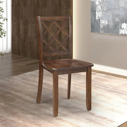 Furniture of America Manheim Casual 5-Piece Farmhouse Solid Wood Dining Set