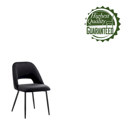 Porthos Home Orde Velvet Dining Chairs with Steel Legs, Set of 2