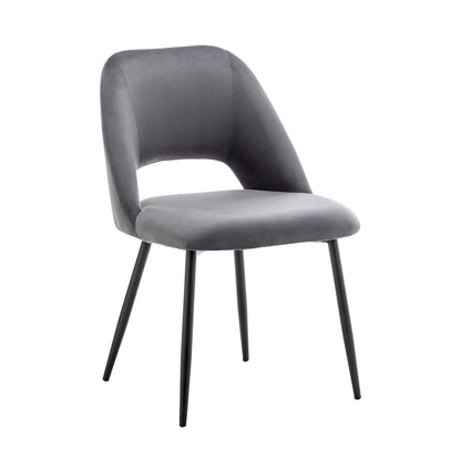 Porthos Home Orde Velvet Dining Chairs with Steel Legs, Set of 2