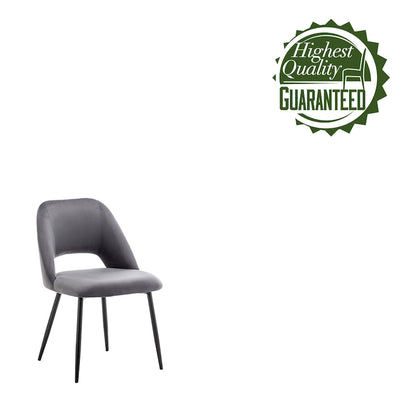 Porthos Home Orde Velvet Dining Chairs with Steel Legs, Set of 2