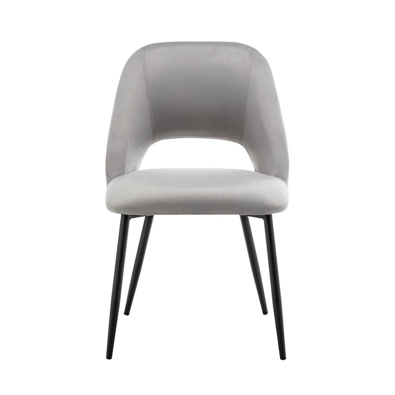 Porthos Home Orde Velvet Dining Chairs with Steel Legs, Set of 2