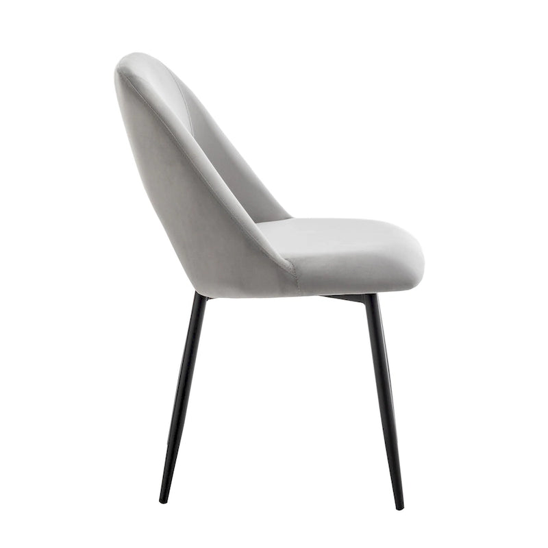 Porthos Home Orde Velvet Dining Chairs with Steel Legs, Set of 2