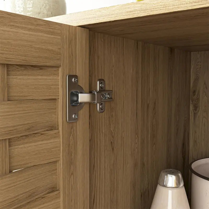 Wood Sideboard Buffet Storage with Adjustable Shelf